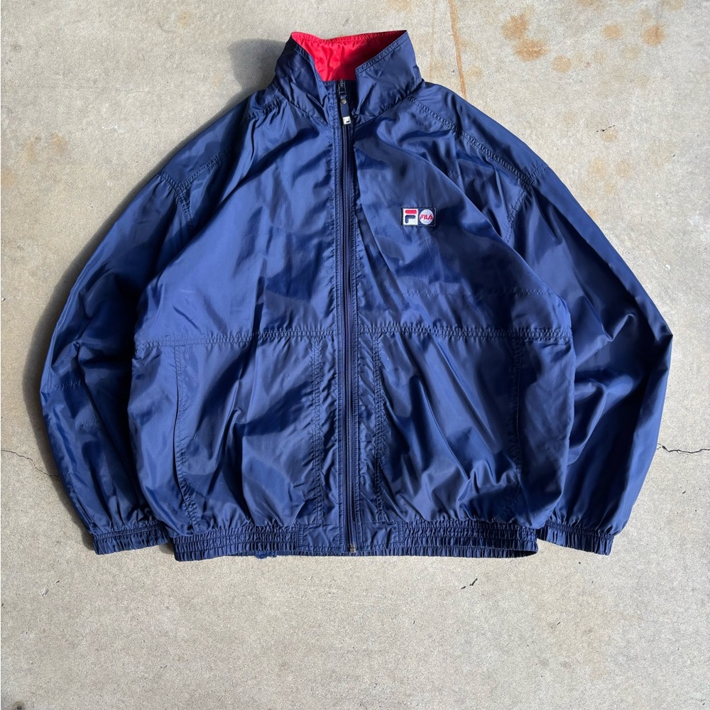 Fila Blue and Red Windbreaker Jacket